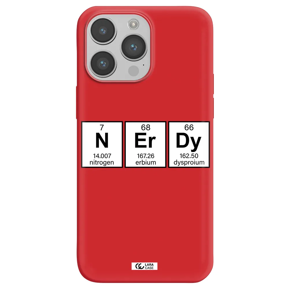 Nerdy Chemical Apple iPhone 14 pro max Silicone Imperial Red Case