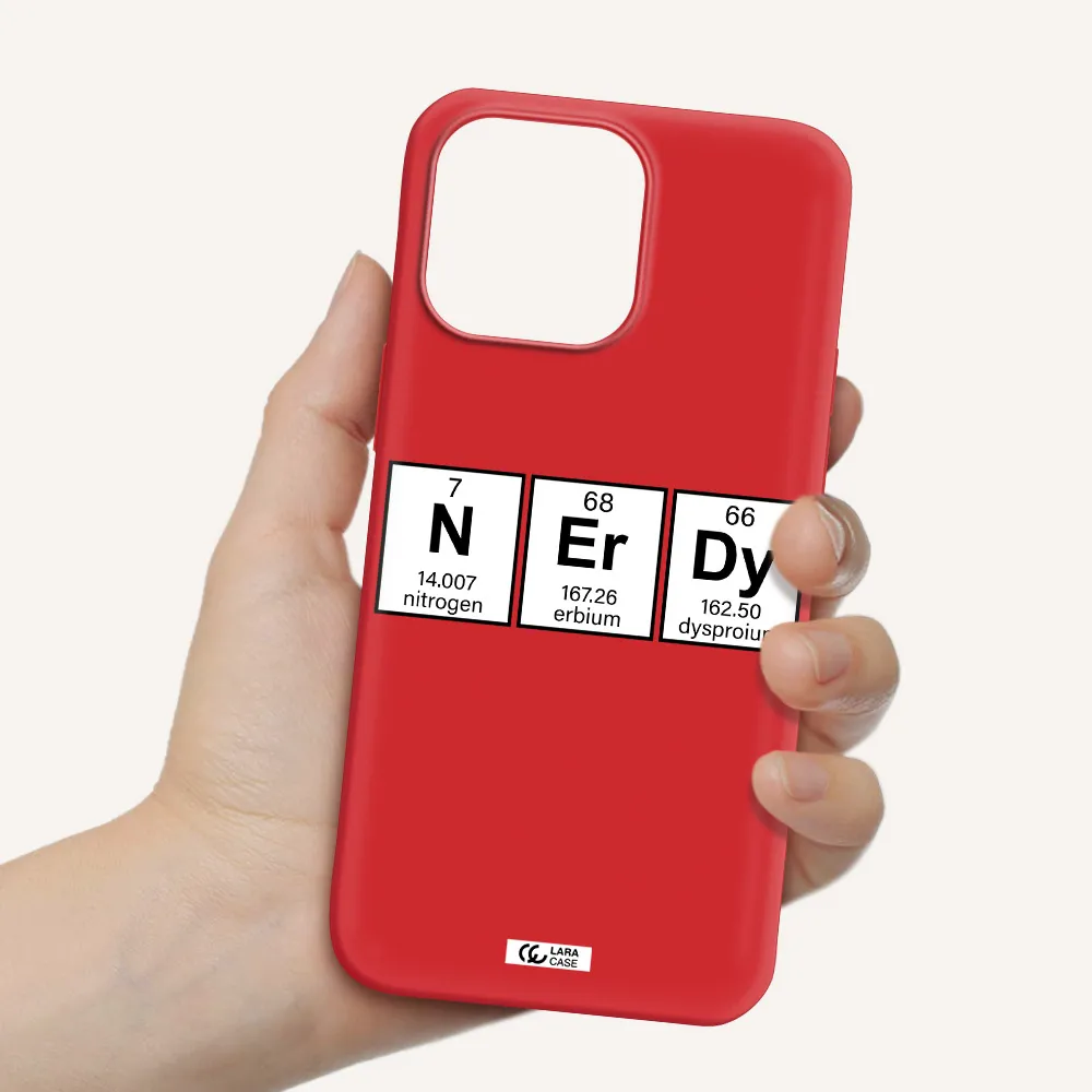 Nerdy Chemical Apple iPhone 14 pro max Silicone Imperial Red Case