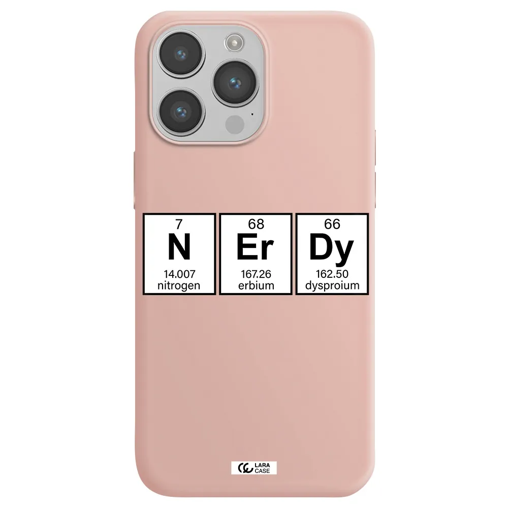 Nerdy Chemical Apple iPhone 14 pro max Silicone pastel pink Case