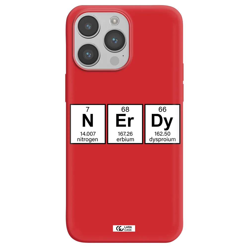 Nerdy Chemical Apple iPhone 14 pro Silicone Imperial Red Case