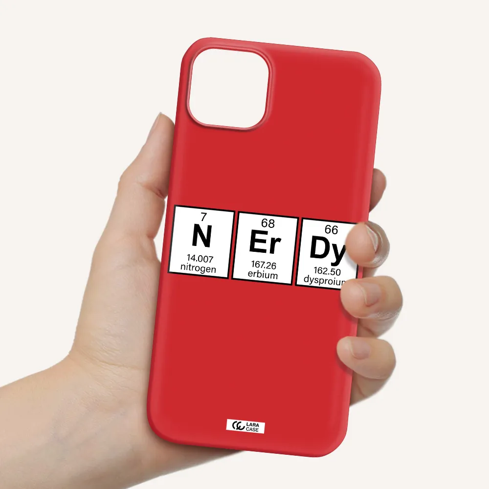 Nerdy Chemical Apple iPhone 14 Silicone Imperial Red Case
