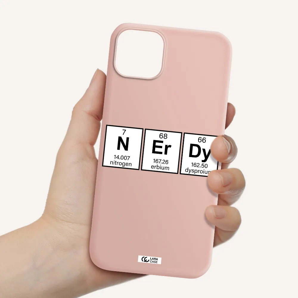 Nerdy Chemical Apple iPhone 14 Silicone pastel pink Case