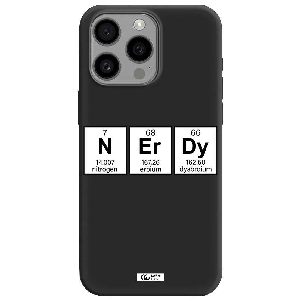 Nerdy Chemical Apple Iphone 15 Pro max Silicone black Case