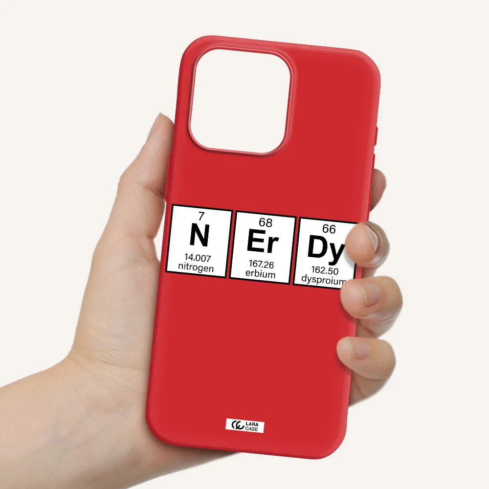 Nerdy Chemical Apple Iphone 15 Pro Max Silicone Imperial Red Case