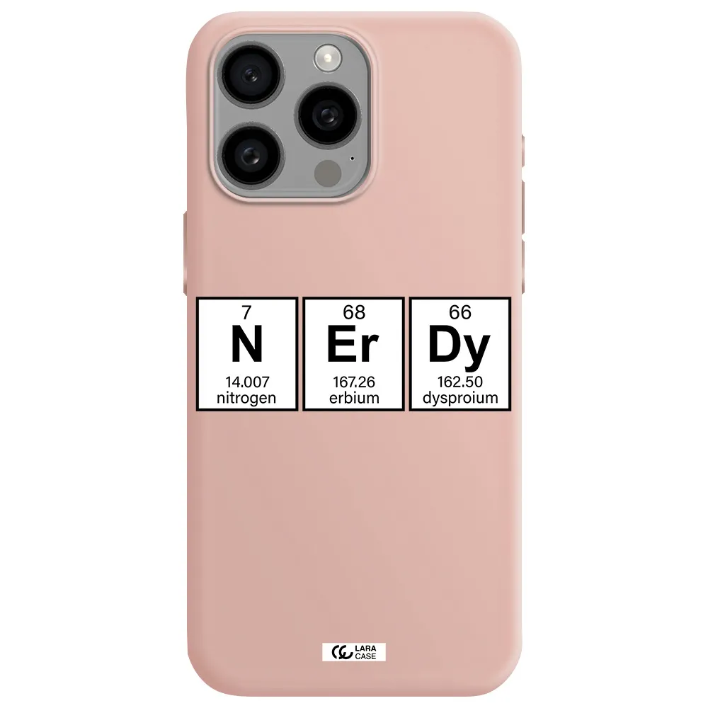 Nerdy Chemical Apple Iphone 15 Pro max Silicone pastel pink Case