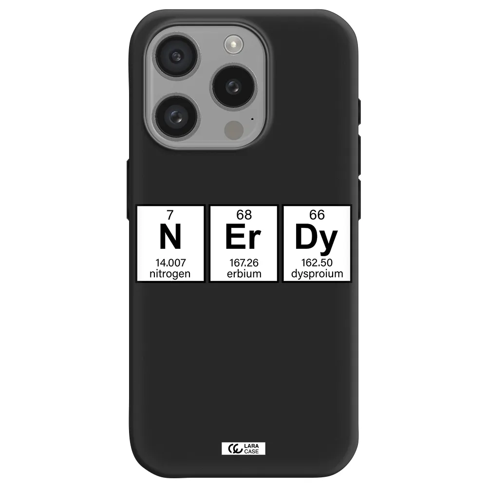 Nerdy Chemical Apple Iphone 15 Pro Silicone Black Case