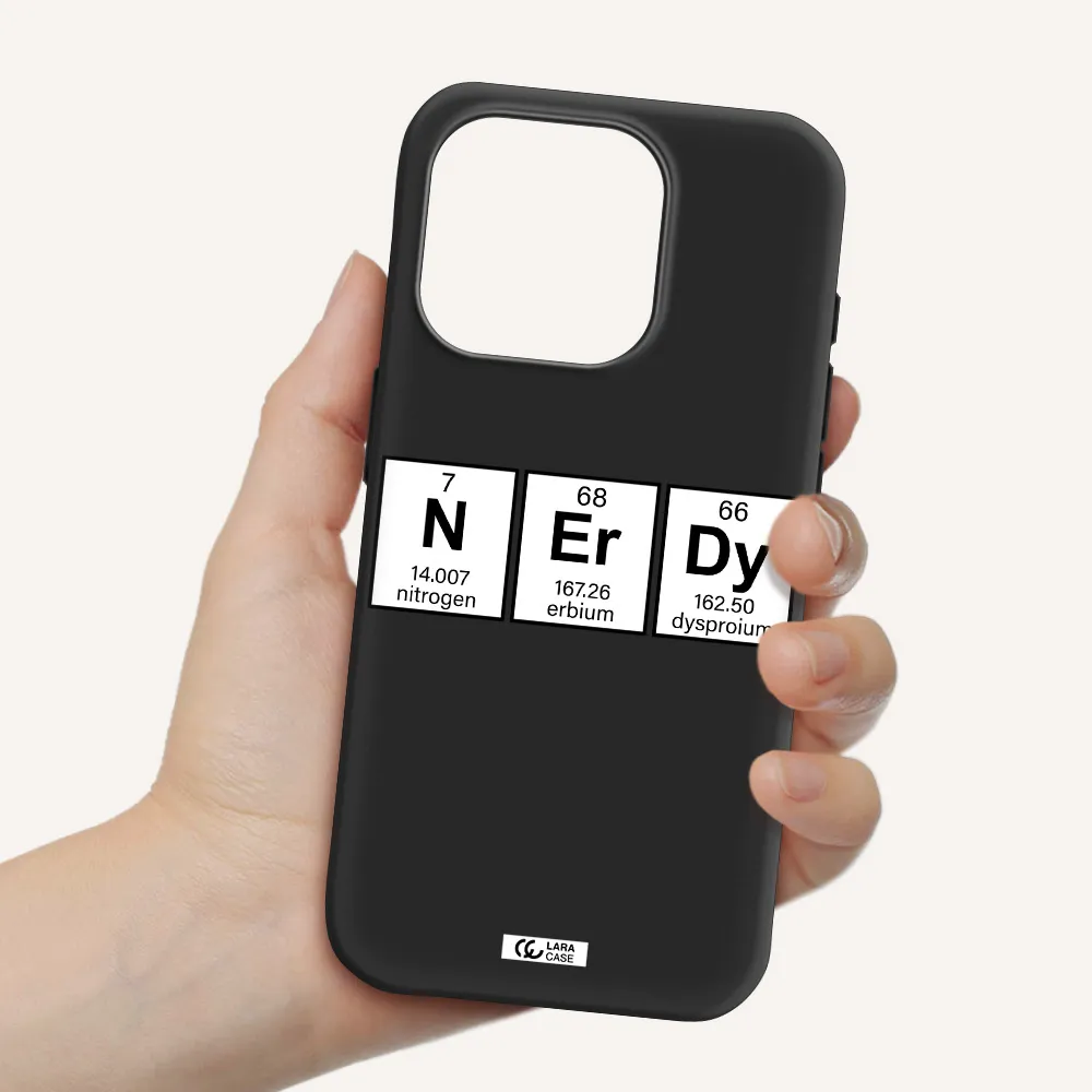 Nerdy Chemical Apple Iphone 15 Pro Silicone Black Case