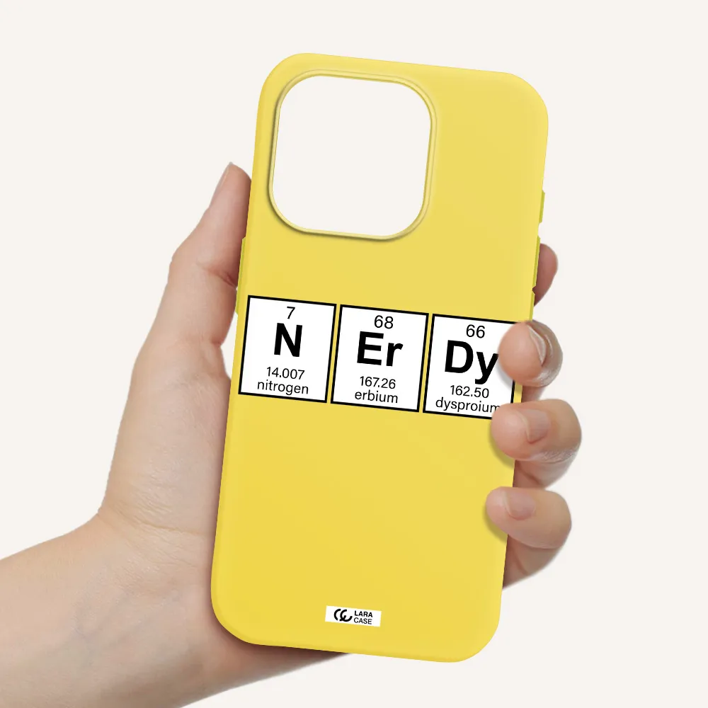 Nerdy Chemical Apple Iphone 15 Pro Silicone Canary Yellow Case