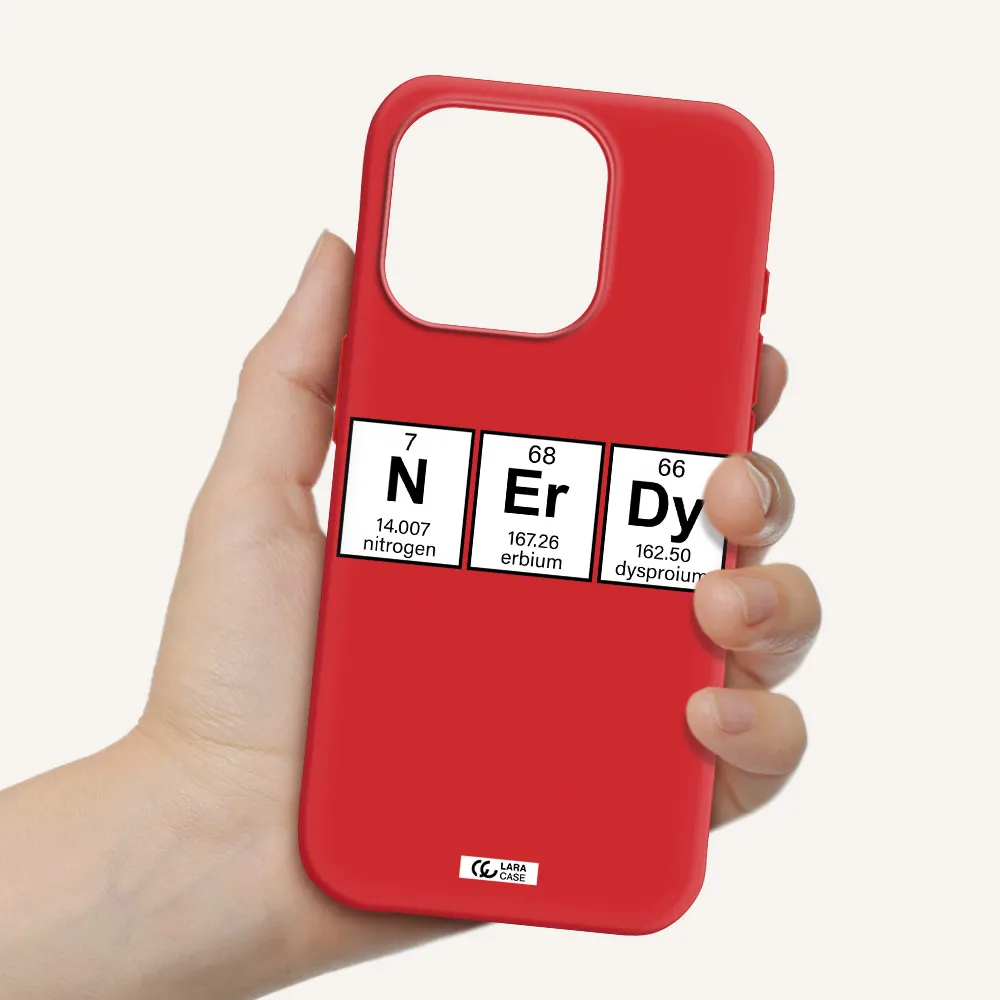 Nerdy Chemical Apple Iphone 15 Pro Silicone Imperial Red Case