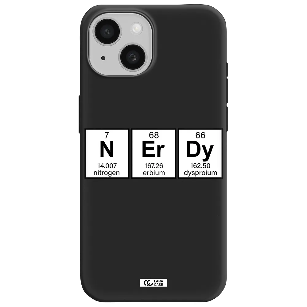 Nerdy Chemical Apple iPhone 15 Silicone black Case