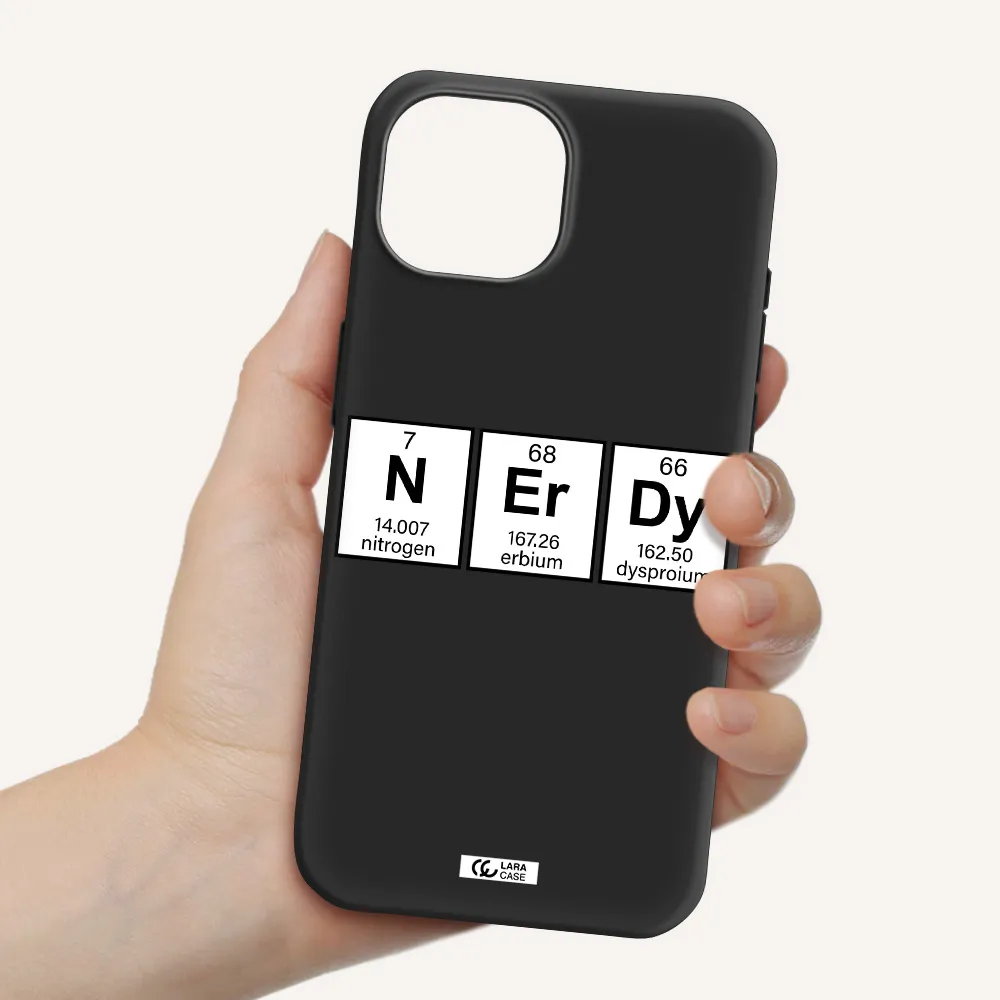 Nerdy Chemical Apple iPhone 15 Silicone black Case