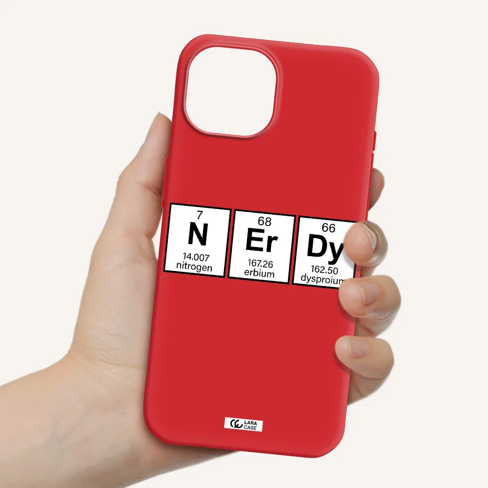 Nerdy Chemical Apple Iphone 15 Silicone Imperial Red Case