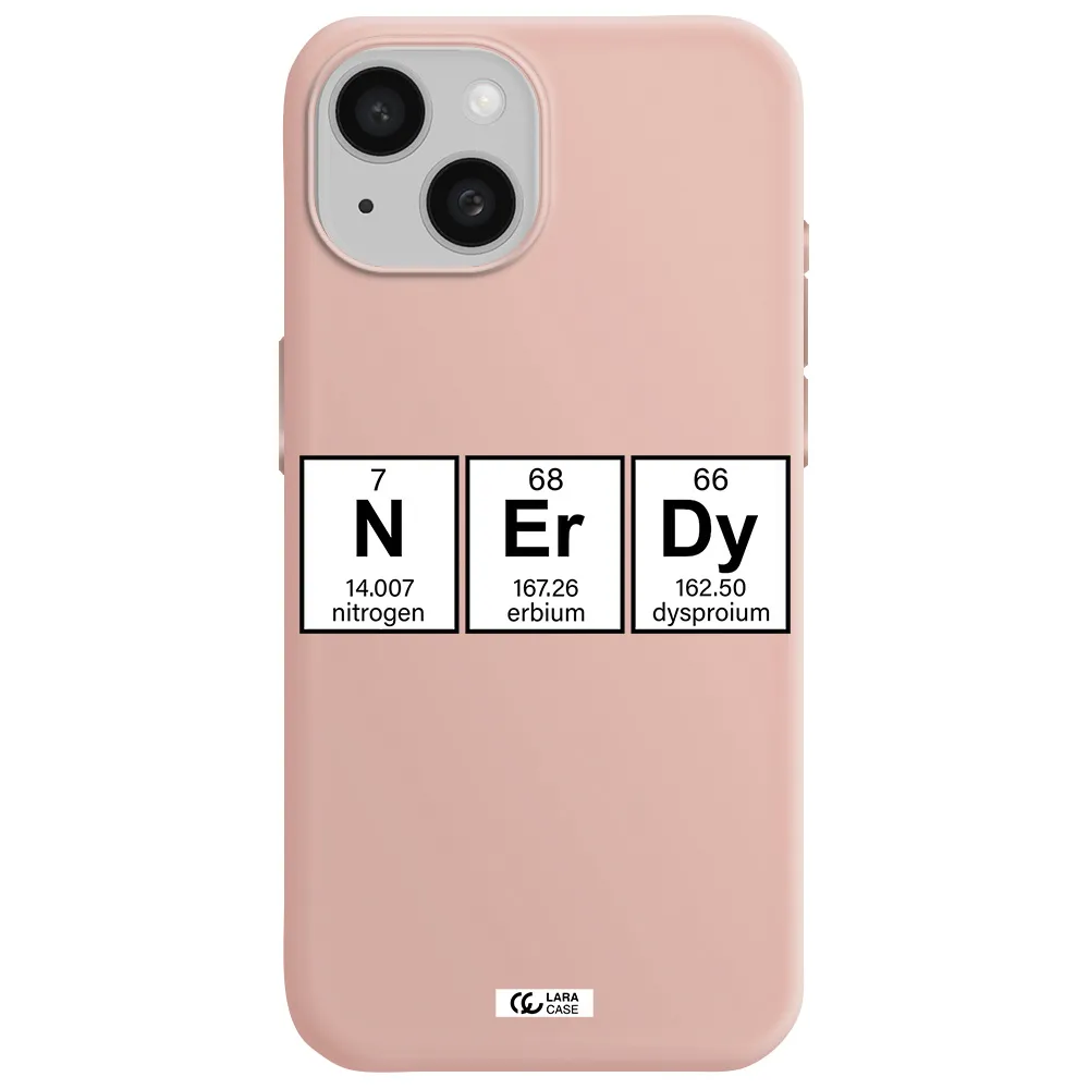 Nerdy Chemical Apple Iphone 15 Silicone Pastel Pink Case