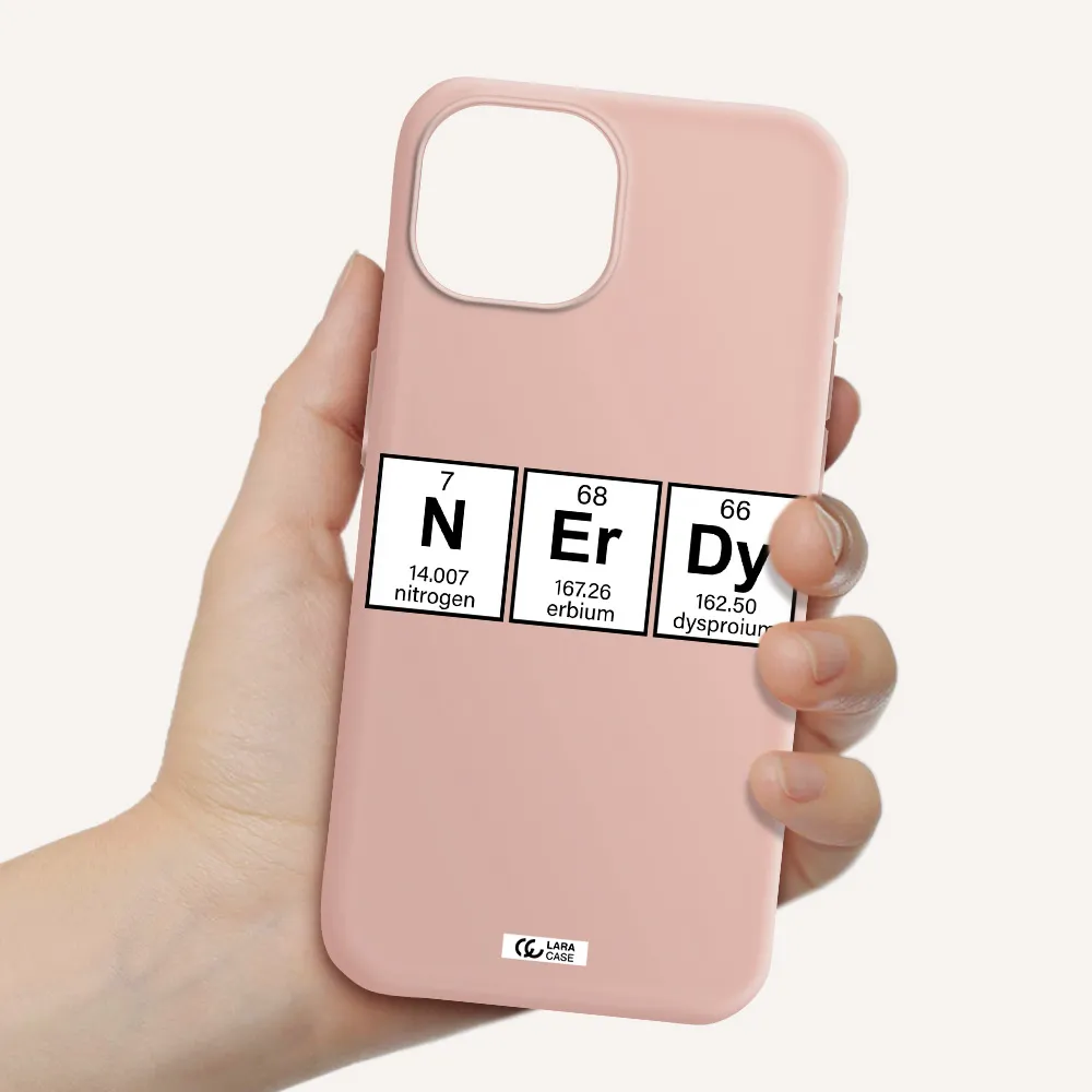 Nerdy Chemical Apple Iphone 15 Silicone Pastel Pink Case