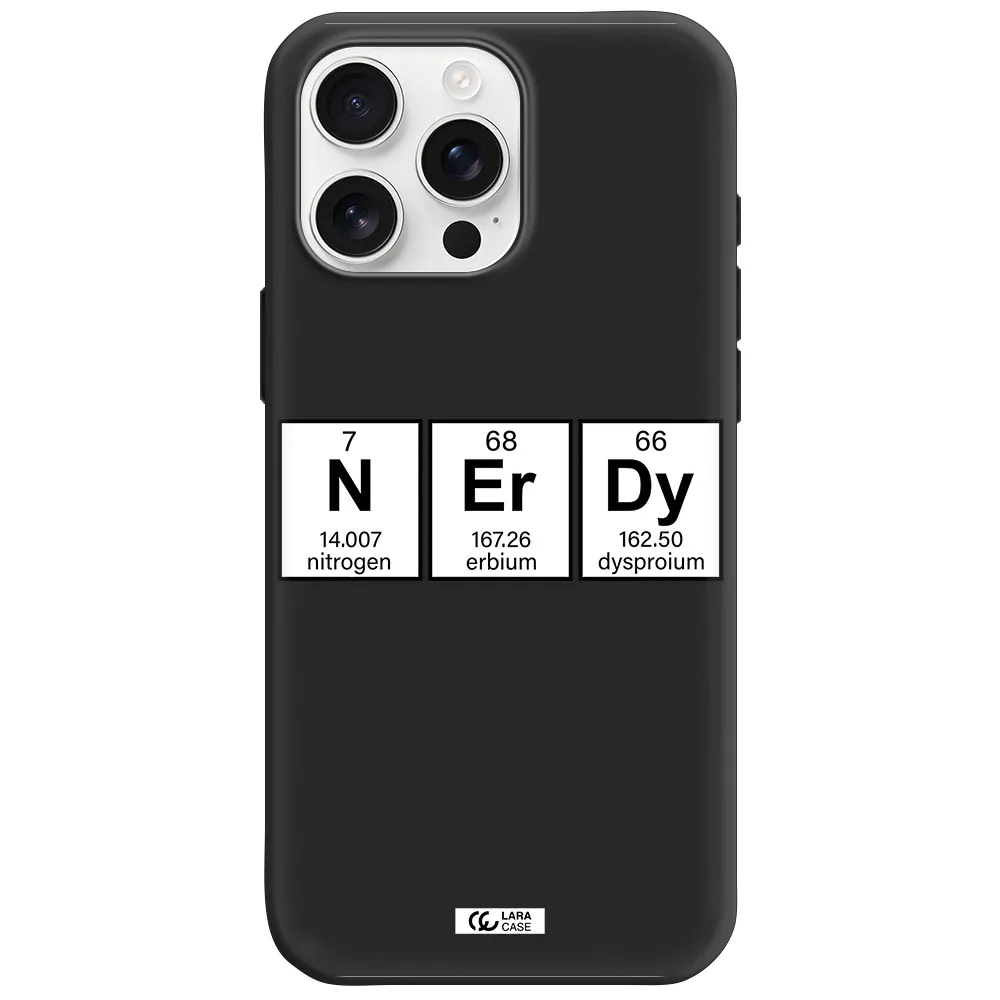 Nerdy Chemical Apple Iphone 16 Pro Max Silicone Black Case