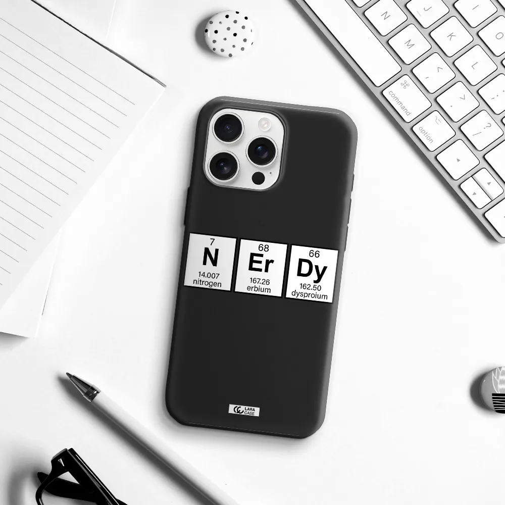 Nerdy Chemical Apple Iphone 16 Pro Max Silicone Black Case