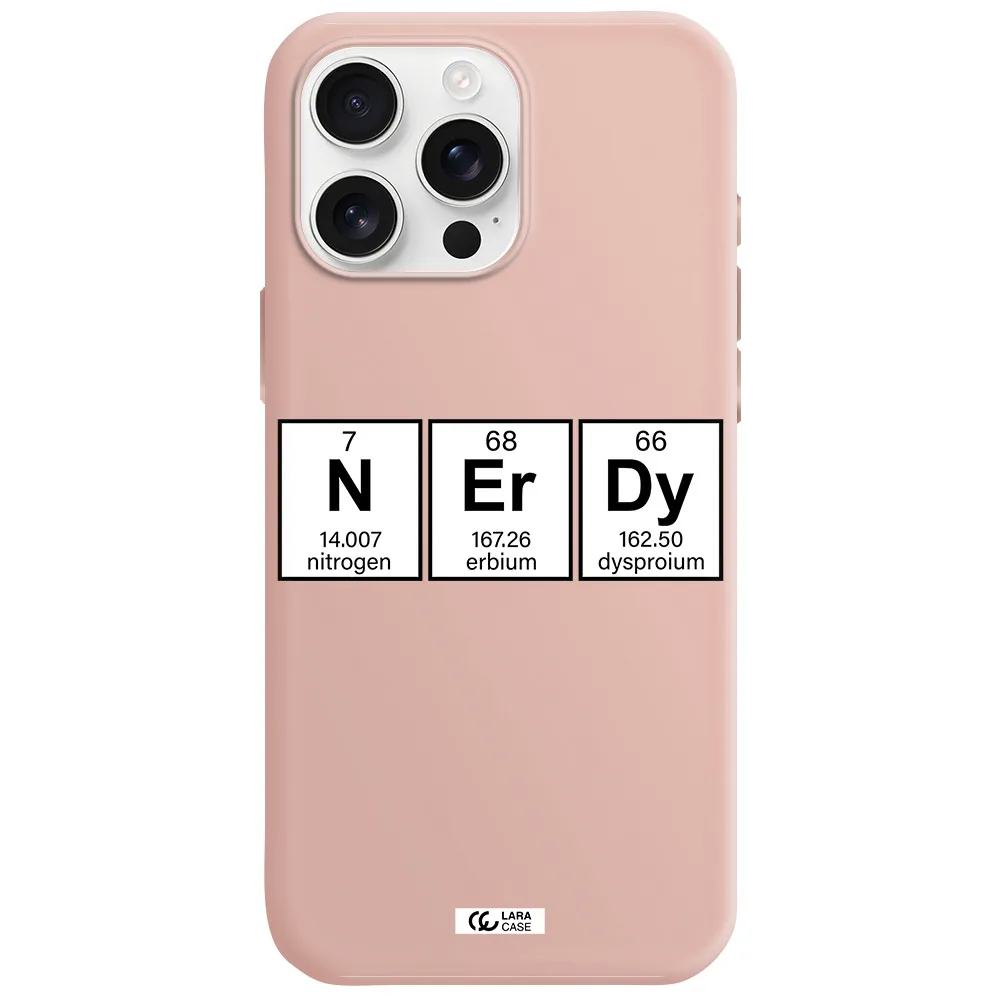 Nerdy Chemical Apple Iphone 16 Pro Max Silicone Pastel Pink Case