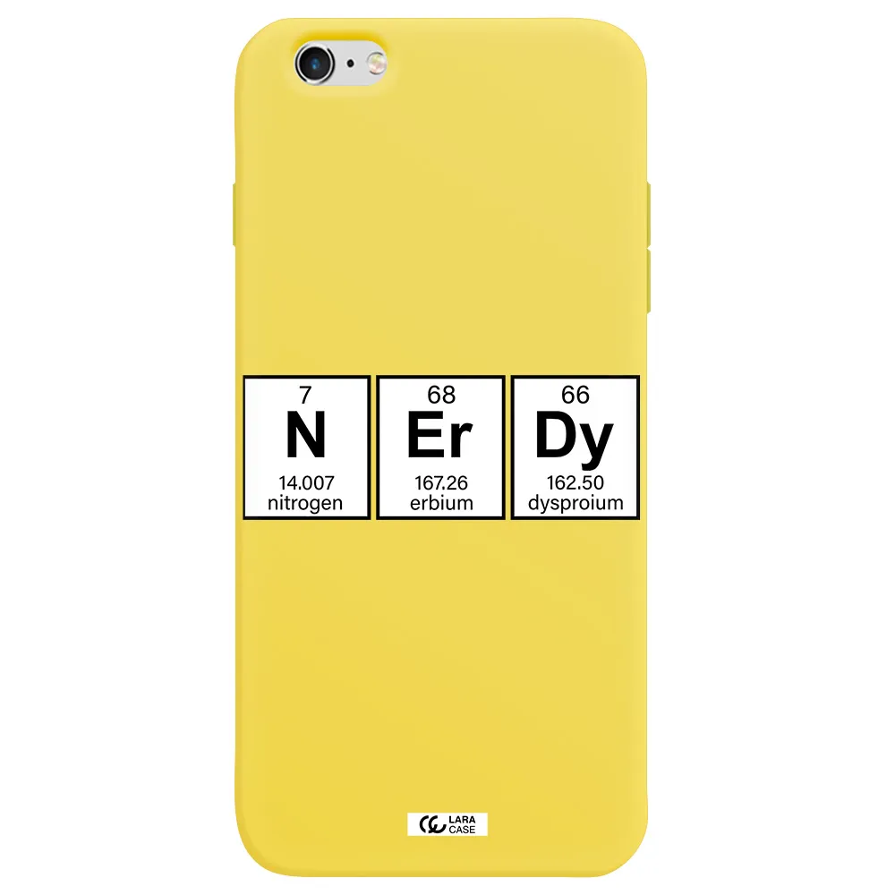 Nerdy Chemical Apple iPhone 6 plus Silicone canary yellow Case