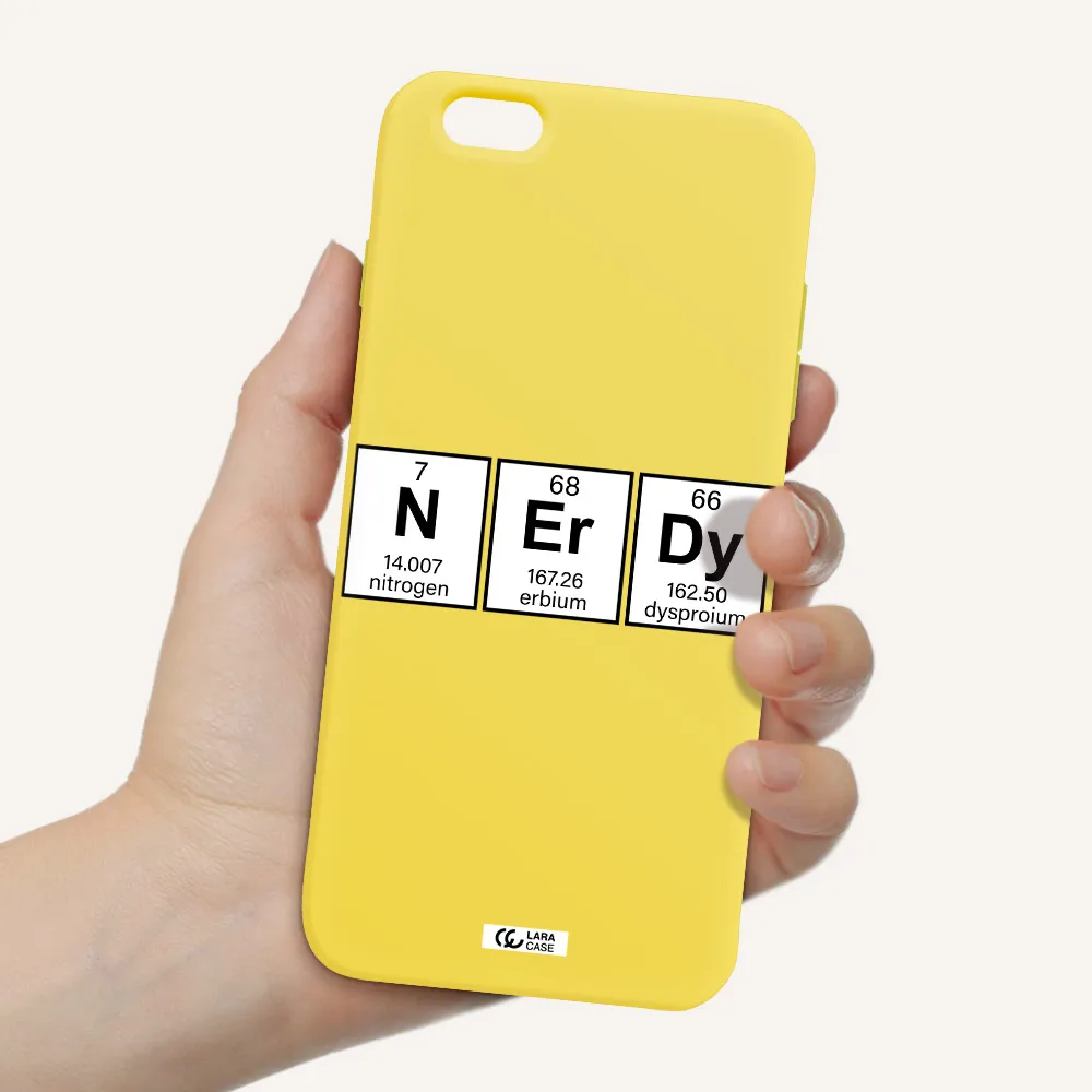 Nerdy Chemical Apple iPhone 6 plus Silicone canary yellow Case
