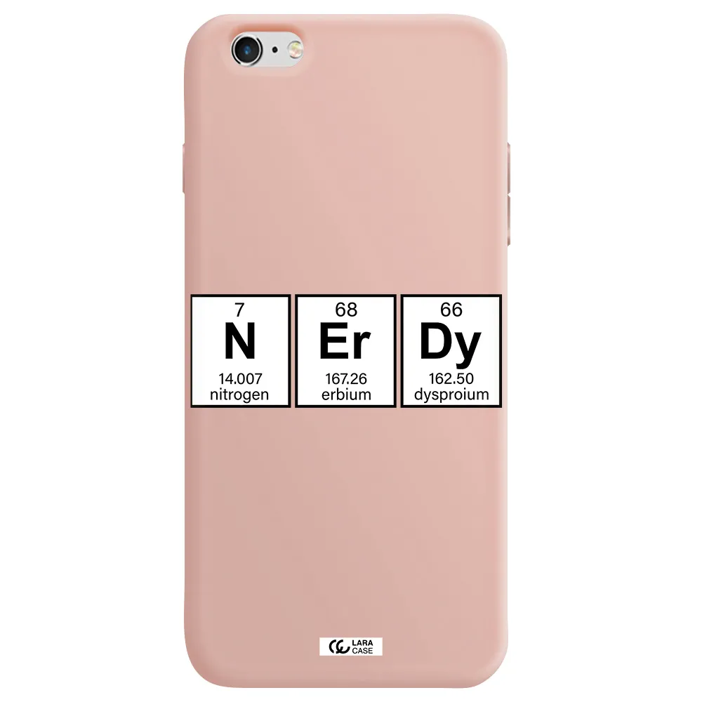 Nerdy Chemical Apple iPhone 6 plus Silicone pastel pink Case