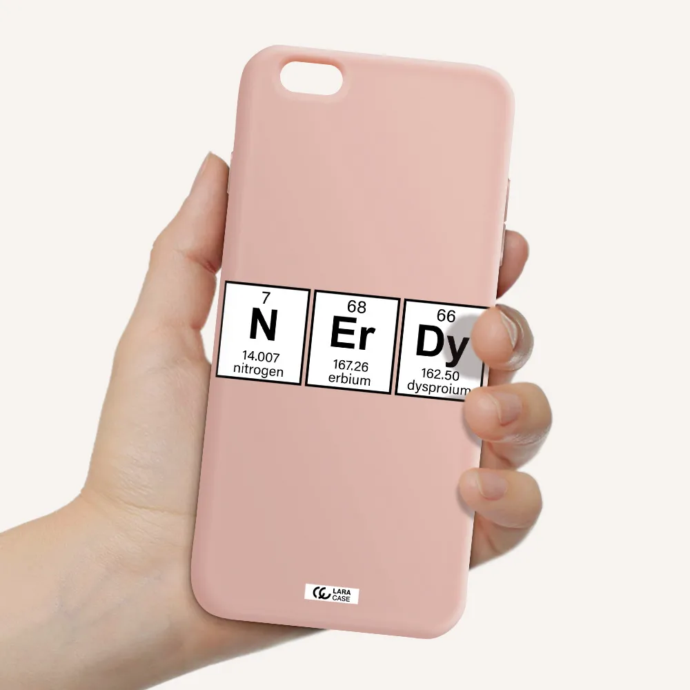 Nerdy Chemical Apple iPhone 6 plus Silicone pastel pink Case