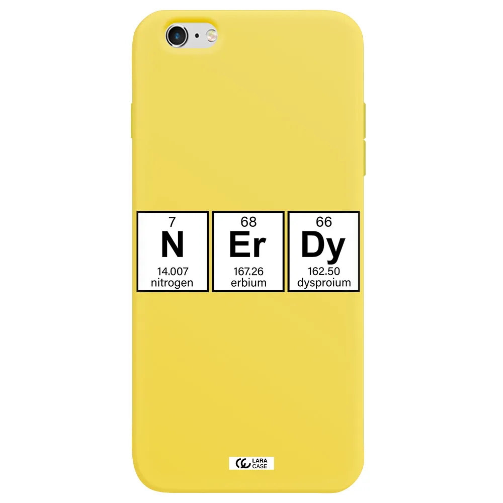 Nerdy Chemical Apple iPhone 6 s plus Silicone canary yellow Case