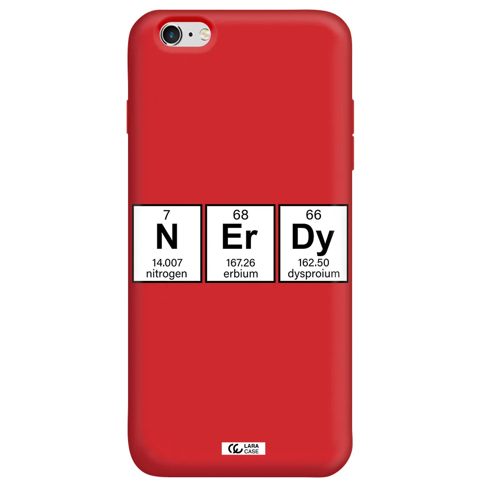 Nerdy Chemical Apple iPhone 6 s plus Silicone Imperial Red Case