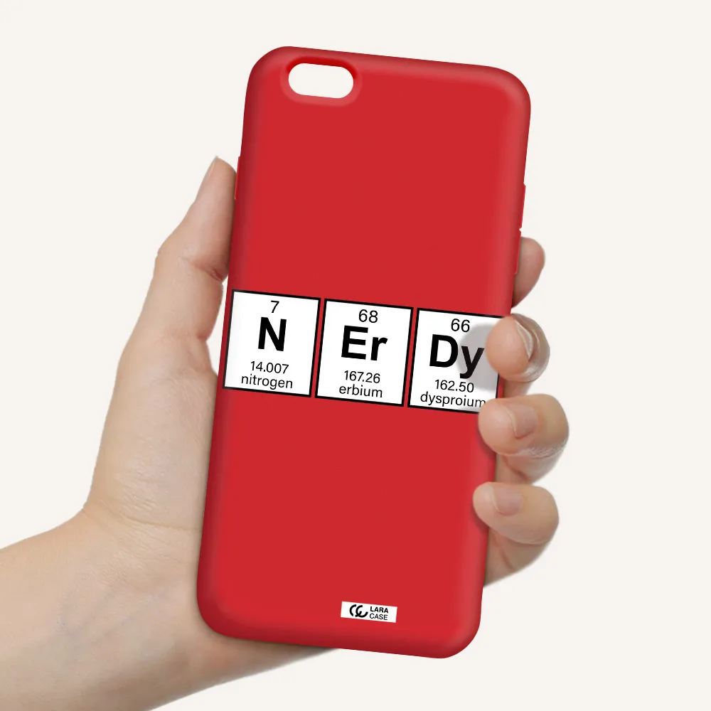 Nerdy Chemical Apple iPhone 6 s plus Silicone Imperial Red Case