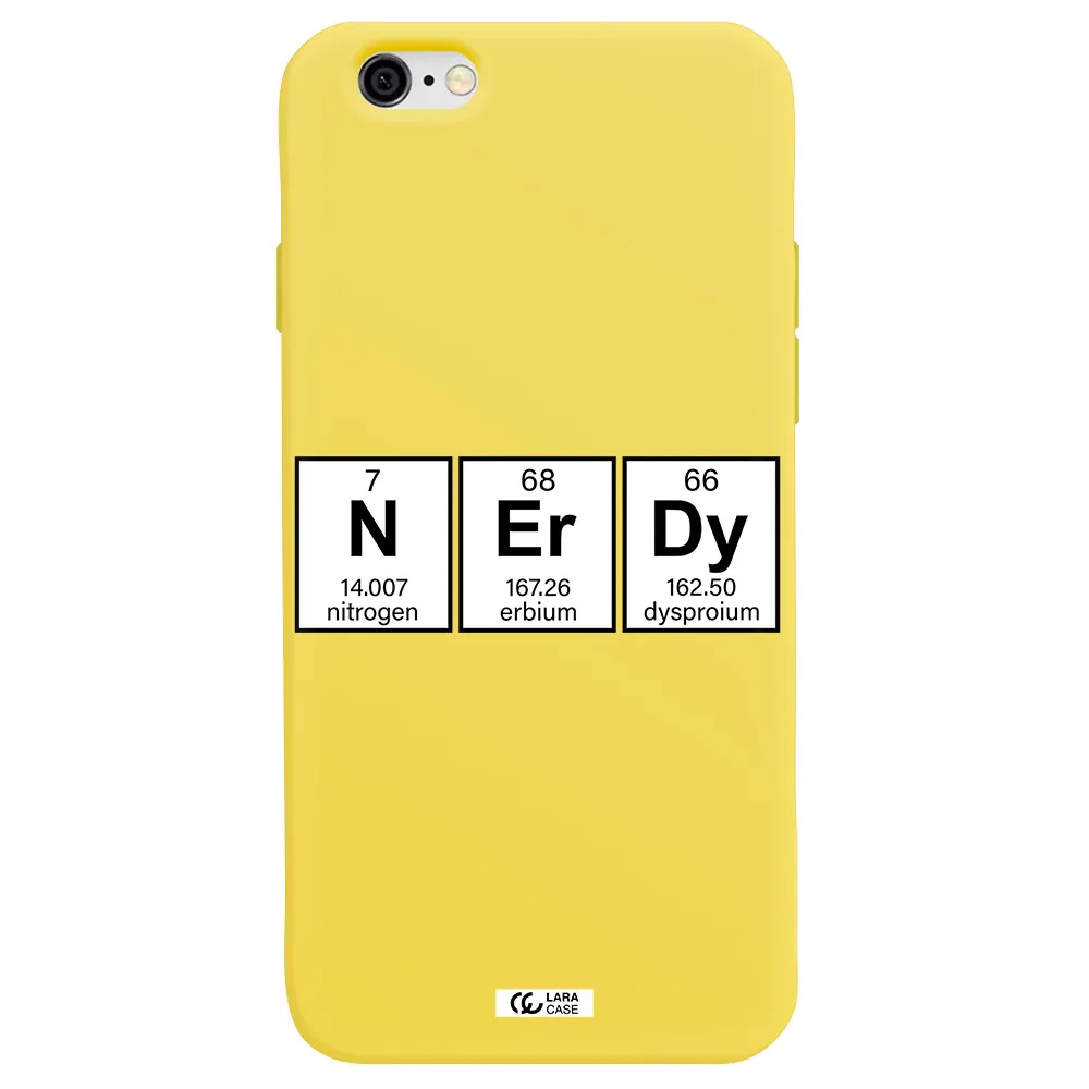 Nerdy Chemical Apple iPhone 6 Silicone canary yellow Case