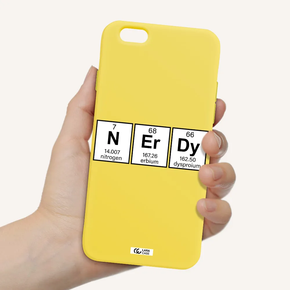 Nerdy Chemical Apple iPhone 6 Silicone canary yellow Case
