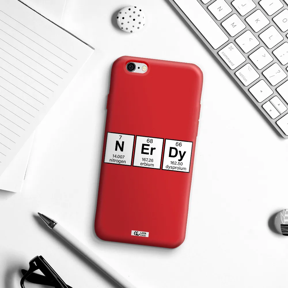 Nerdy Chemical Apple iPhone 6 Silicone Imperial Red Case