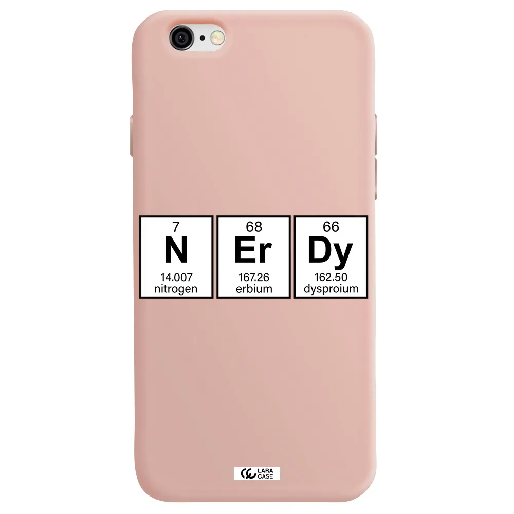 Nerdy Chemical Apple iPhone 6 Silicone pastel pink Case