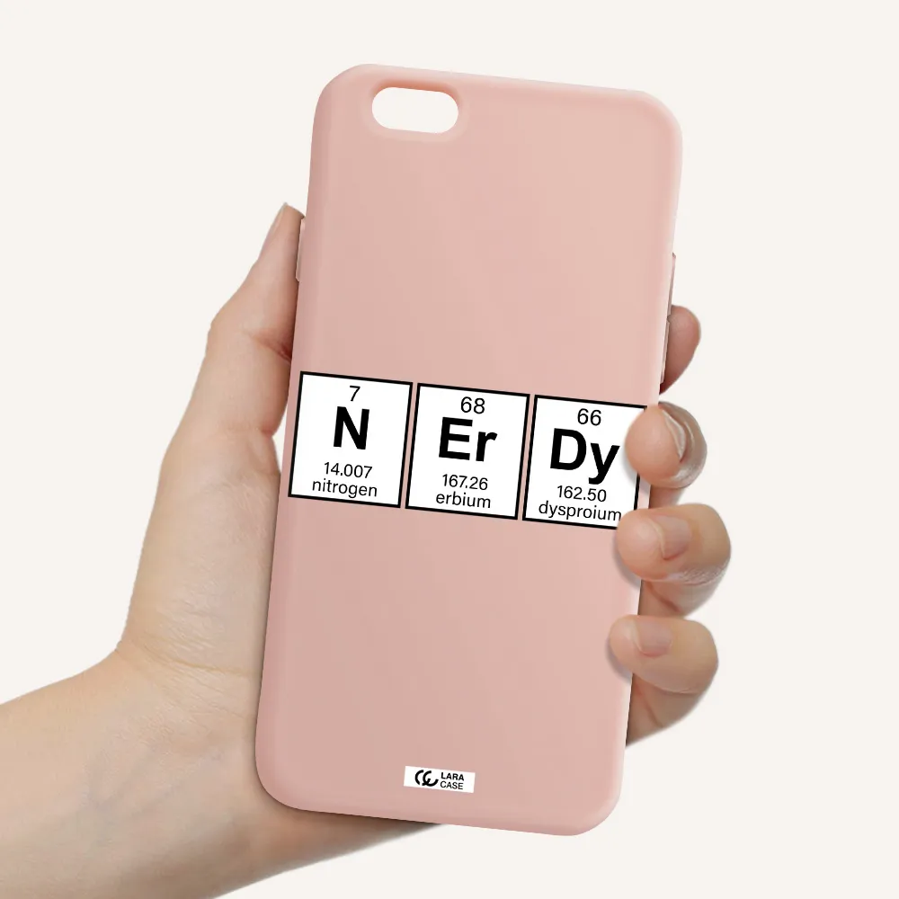 Nerdy Chemical Apple iPhone 6 Silicone pastel pink Case