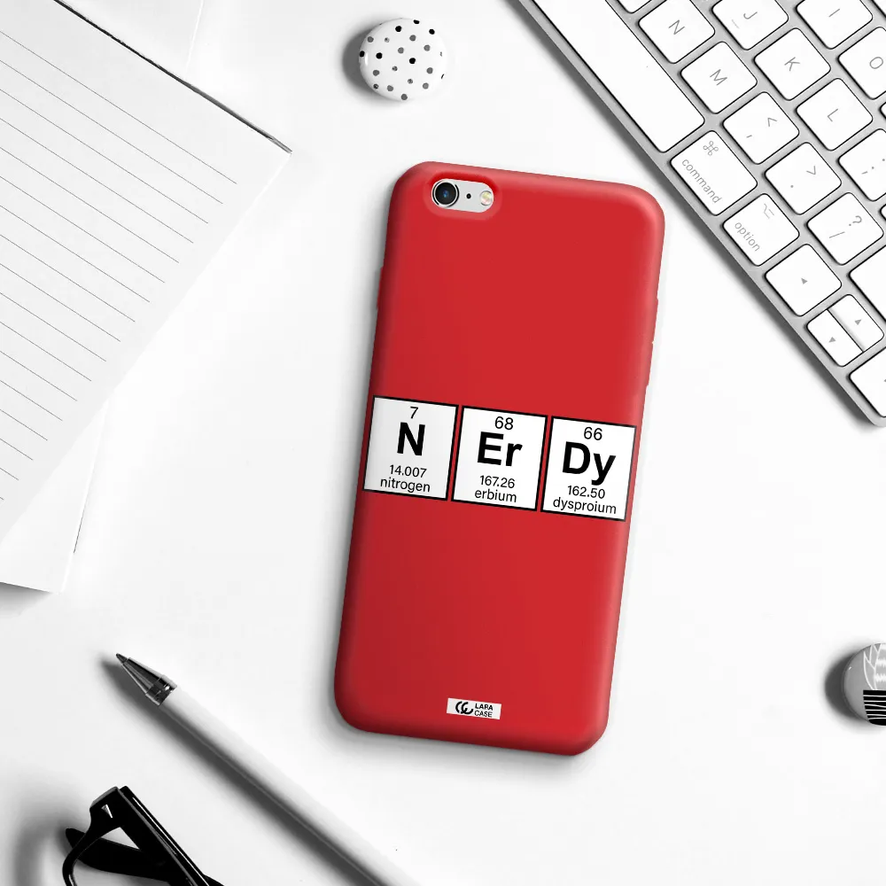Nerdy Chemical Apple iPhone 6S Silicone Imperial Red Case