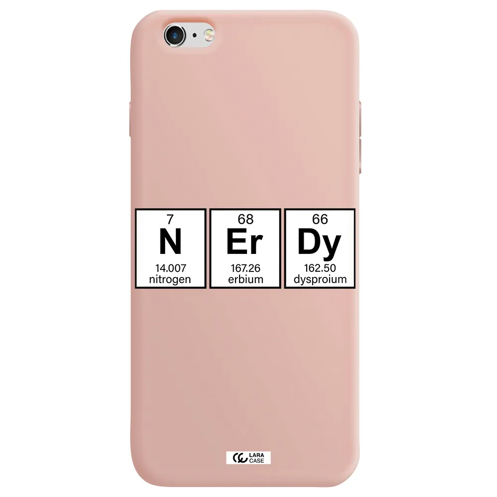 Nerdy Chemical Apple iPhone 6S Silicone pastel pink Case