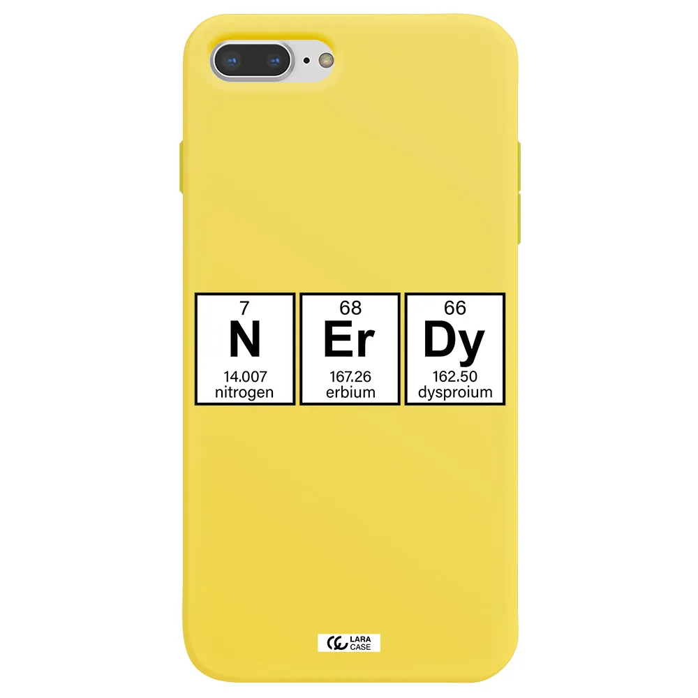 Nerdy Chemical Apple iPhone 7 plus Silicone canary yellow Case