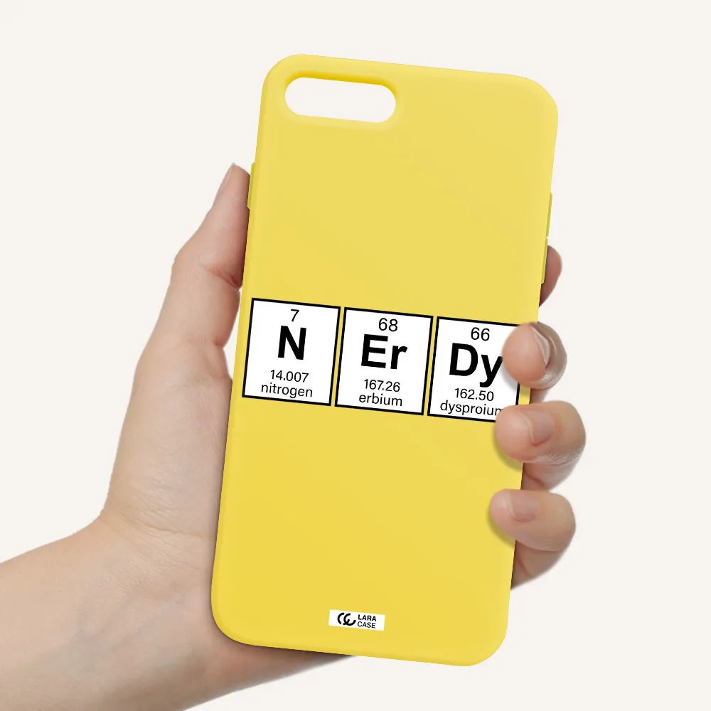 Nerdy Chemical Apple iPhone 7 plus Silicone canary yellow Case