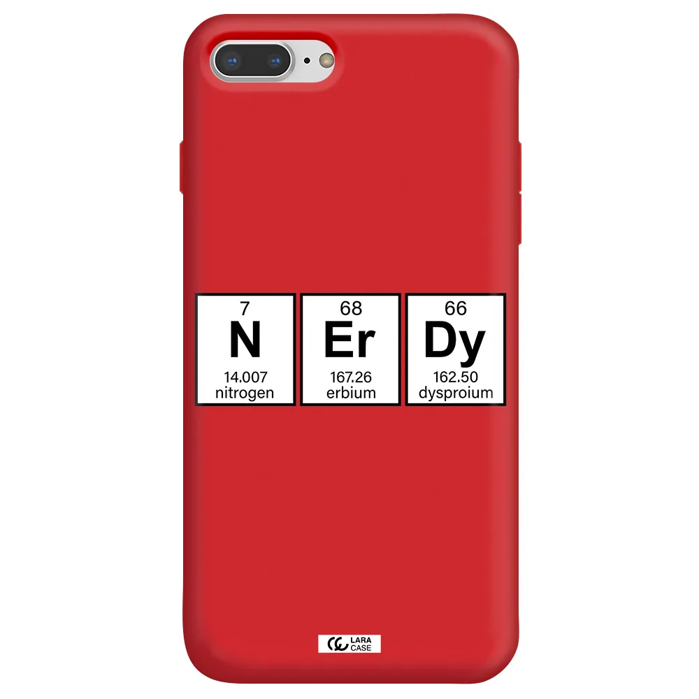 Nerdy Chemical Apple iPhone 7 plus Silicone Imperial Red Case
