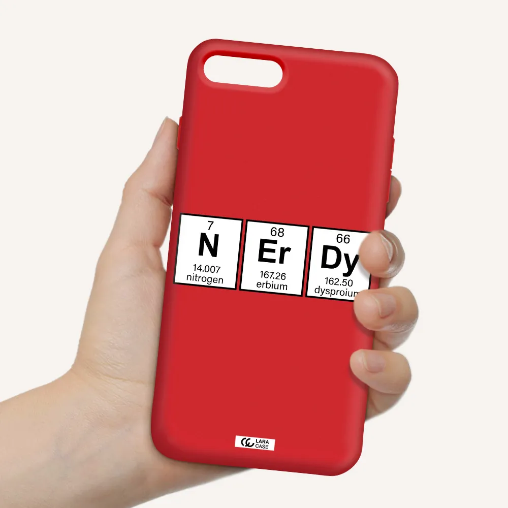 Nerdy Chemical Apple iPhone 7 plus Silicone Imperial Red Case