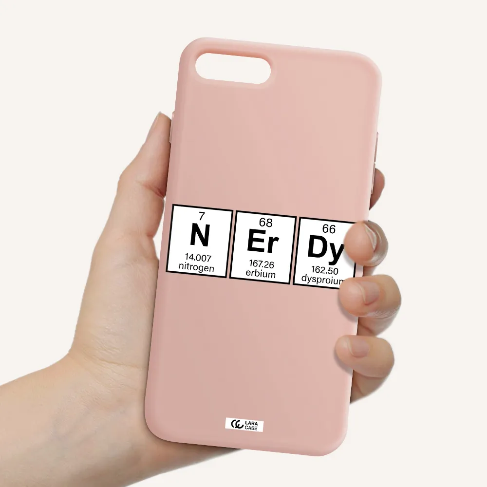 Nerdy Chemical Apple iPhone 7 plus Silicone pastel pink Case