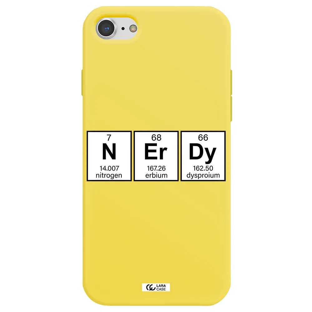 Nerdy Chemical Apple iPhone 7 Silicone canary yellow Case