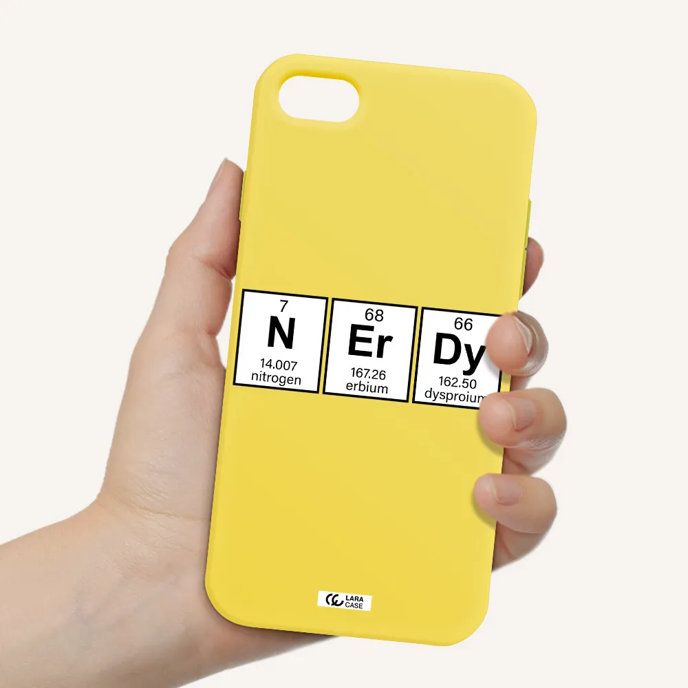 Nerdy Chemical Apple iPhone 7 Silicone canary yellow Case