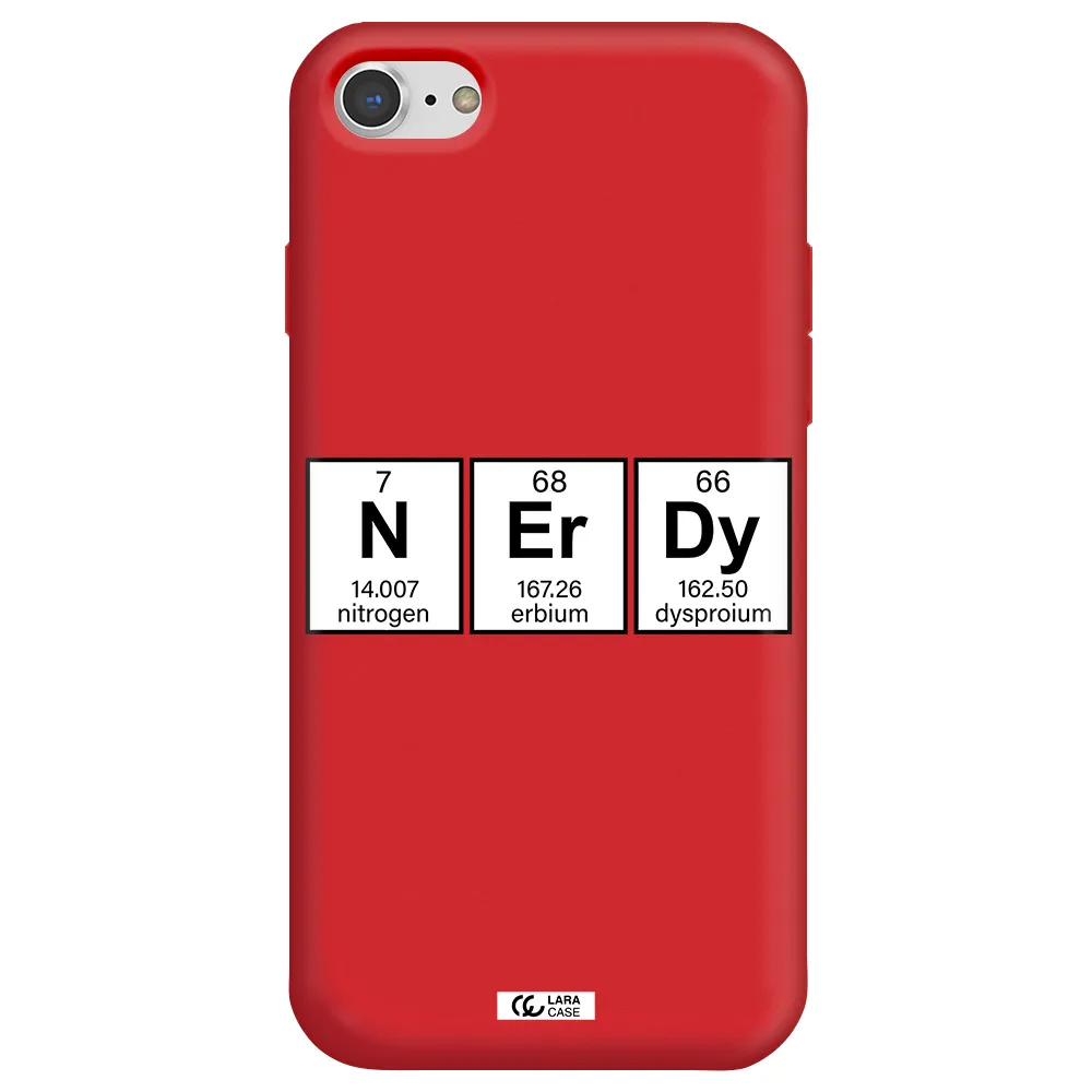Nerdy Chemical Apple iPhone 8 Silicone Imperial Red Case