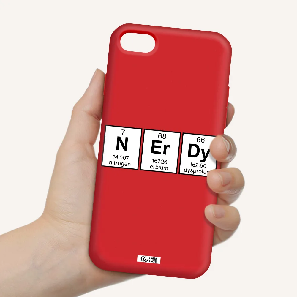Nerdy Chemical Apple iPhone 8 Silicone Imperial Red Case