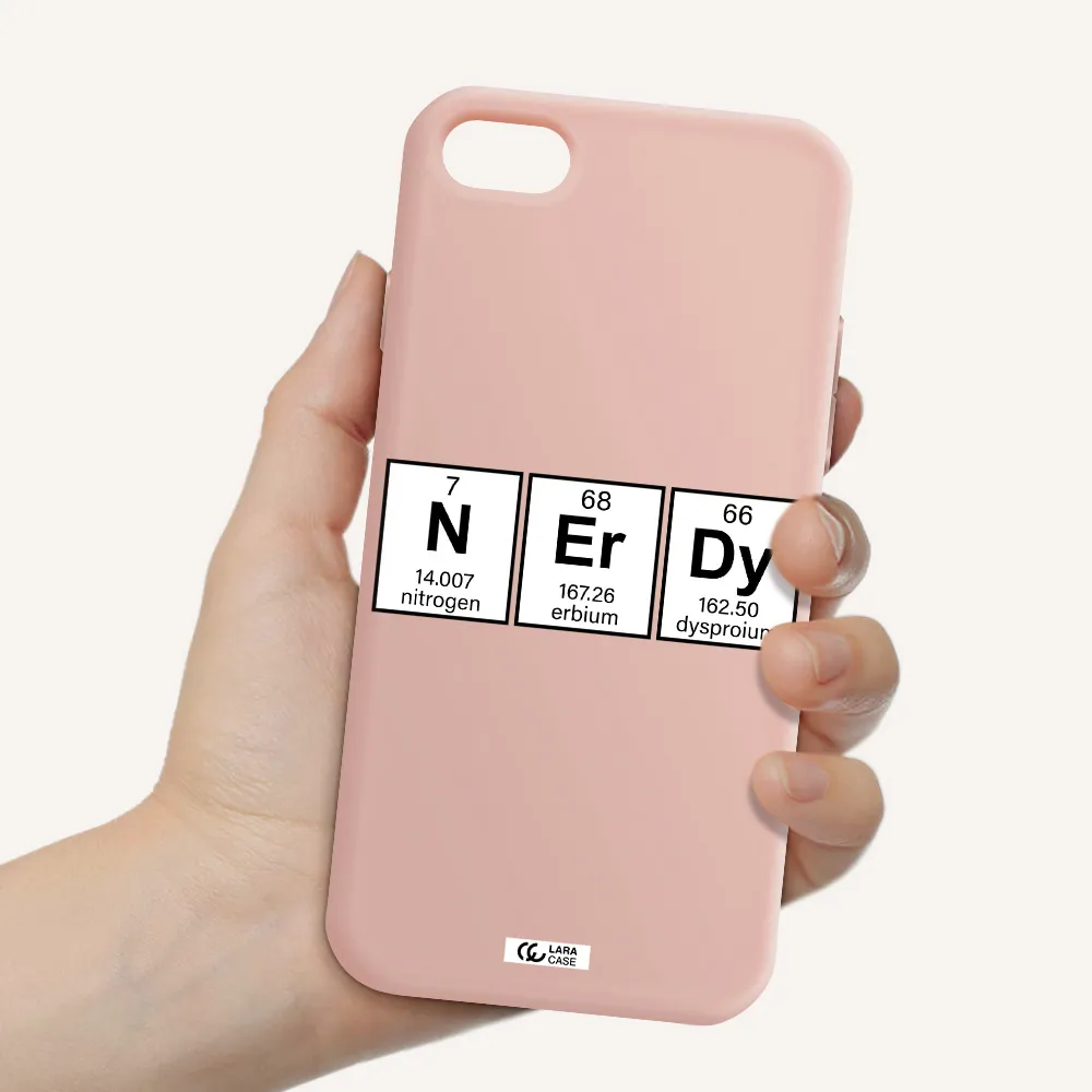 Nerdy Chemical Apple iPhone 8 Silicone pastel pink Case