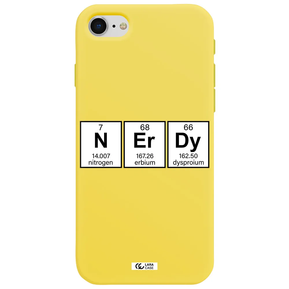 Nerdy Chemical Apple iPhone se 2020 Silicone canary yellow Case