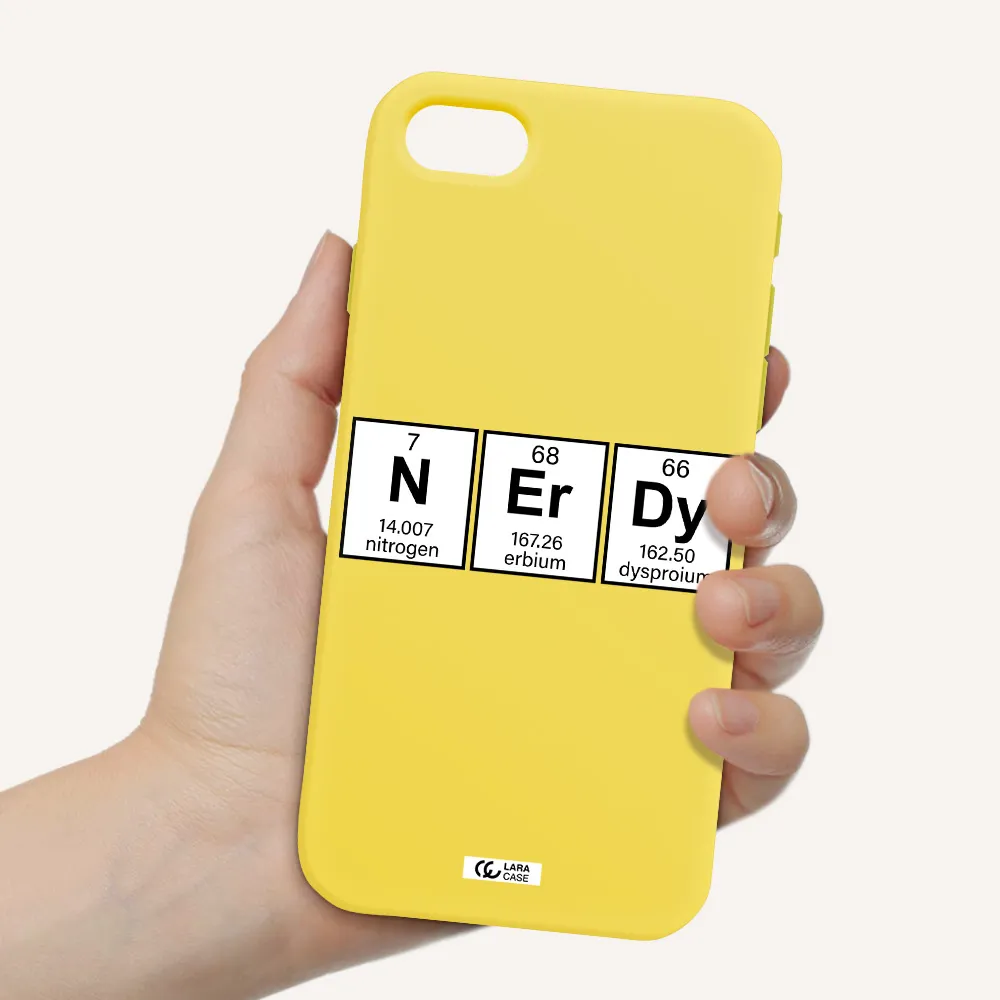 Nerdy Chemical Apple iPhone se 2020 Silicone canary yellow Case