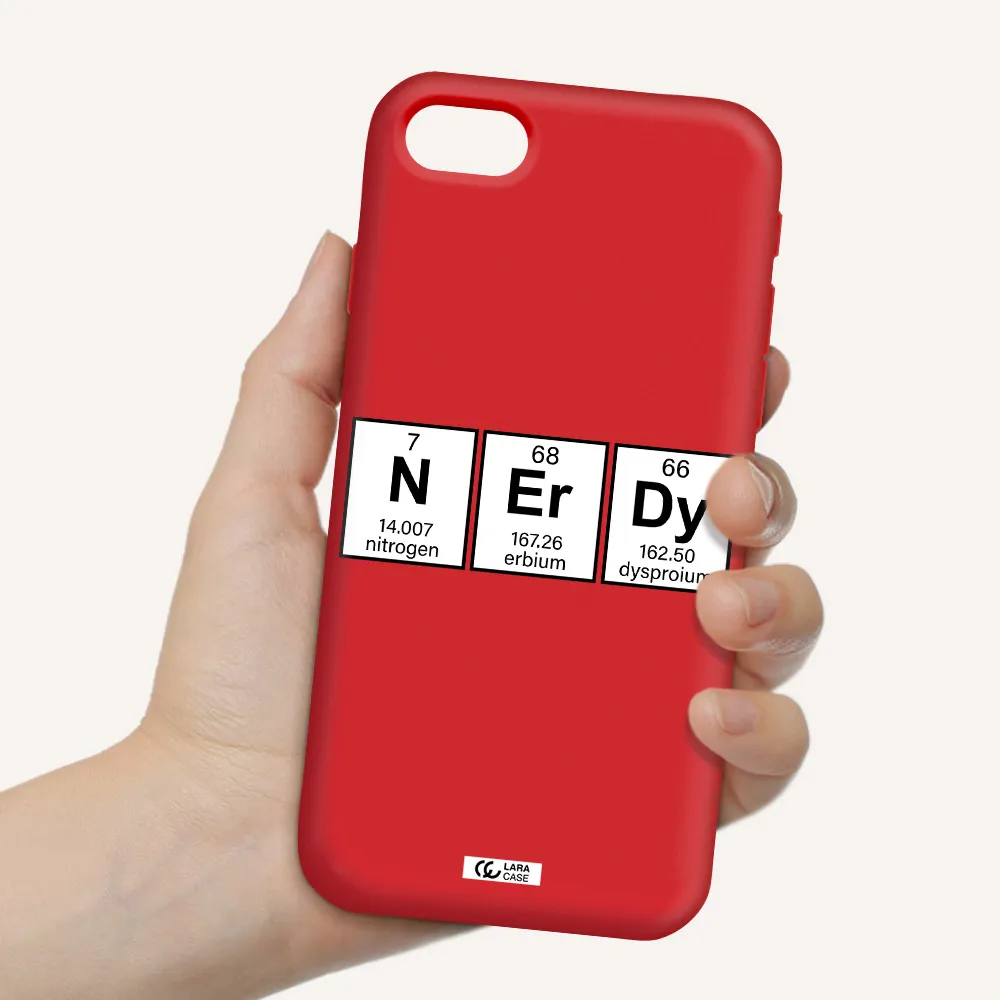 Nerdy Chemical Apple iPhone se 2020 Silicone Imperial Red Case