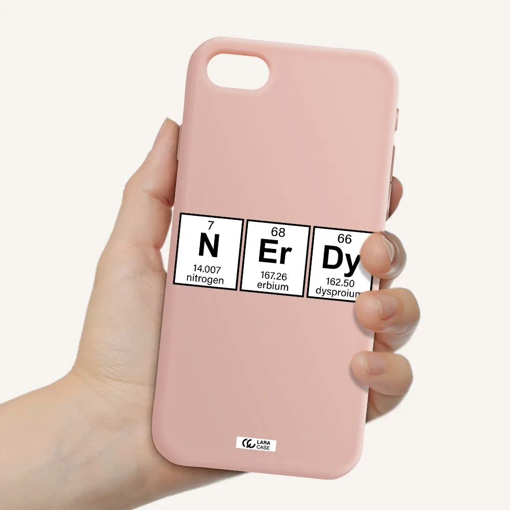 Nerdy Chemical Apple iPhone se 2020 Silicone pastel pink Case