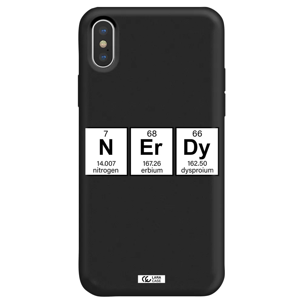 Nerdy Chemical Apple iPhone X Silicone black Case